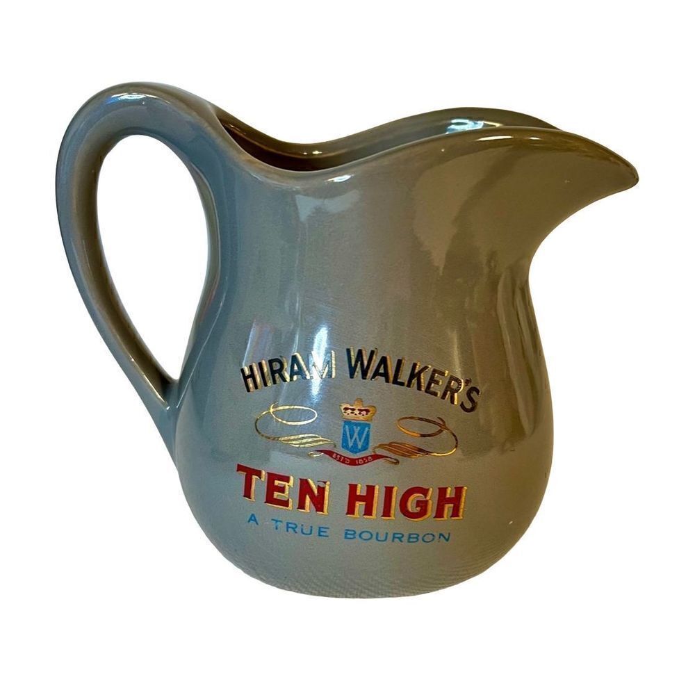 Vintage Hiram Walker's Ten High A True Bourbon Pitcher